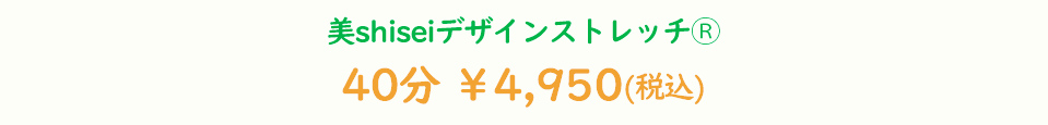 美shiseiデザインストレッチ🄬¥4,950(40分)
